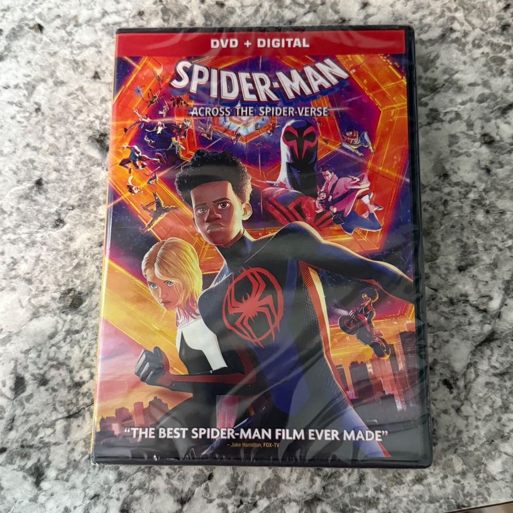 Spider-Man Across The Spider-Verse DVD + Digital New‎ Sealed Action Movie